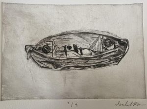 print graphite boat drawing