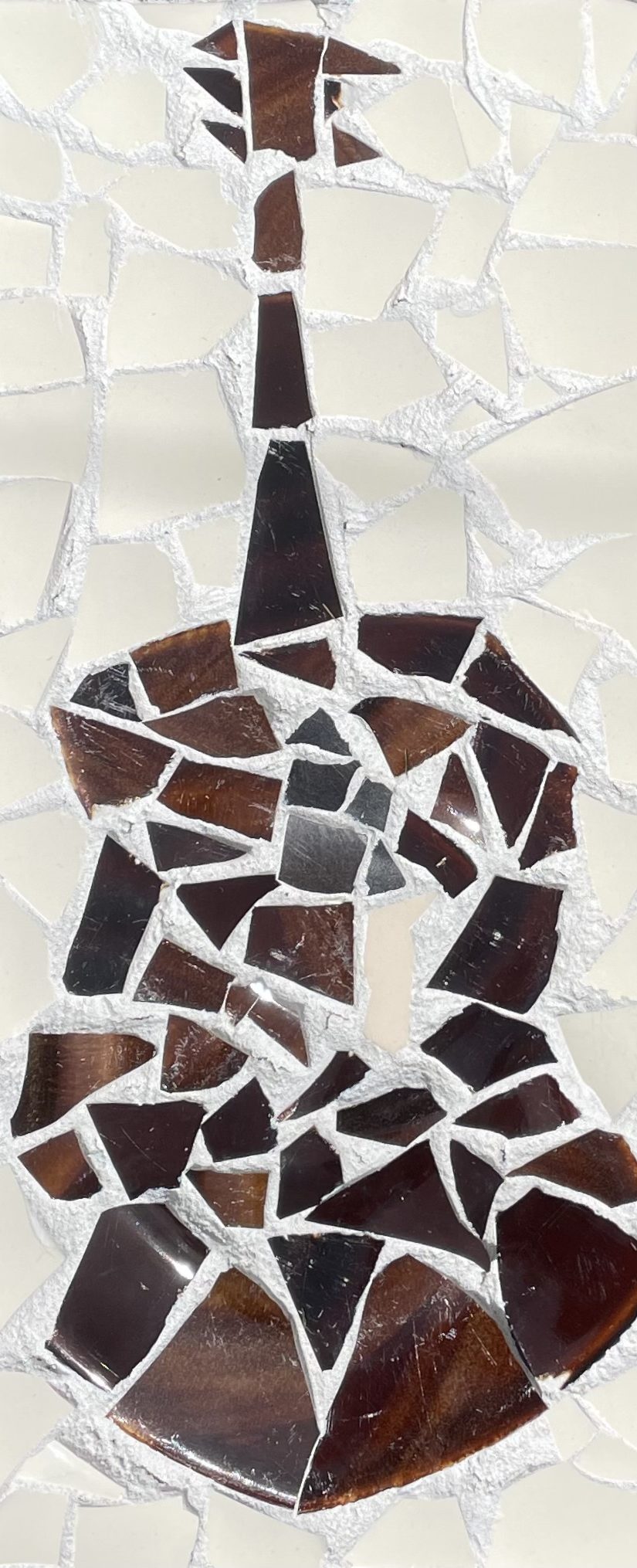 mosaic guitar white brown