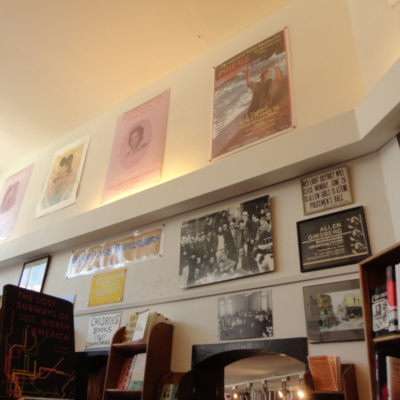bookstore posters wall