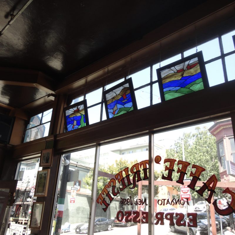 cafe window glass text