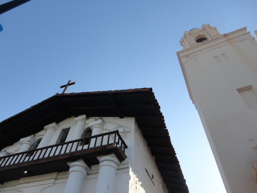 white church cross sky